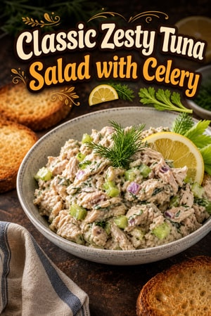 Classic Zesty Tuna Salad with Celery and Herbs