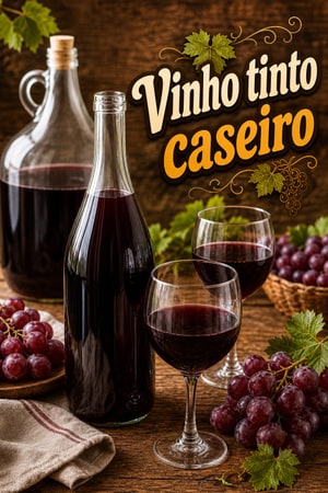 Vinho Tinto Caseiro: Receita Simples com Uvas Frescas