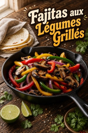 Fajitas aux Légumes Grillés, Citron Vert et Épices Fumées