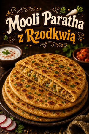 Pikantne Mooli Paratha: Złociste indyjskie chlebki z rzodkwią