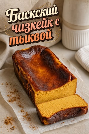 Баскский чизкейк с тыквой