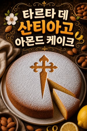 스페인 전통 아몬드 케이크, 타르타 드 산티아고 레시피