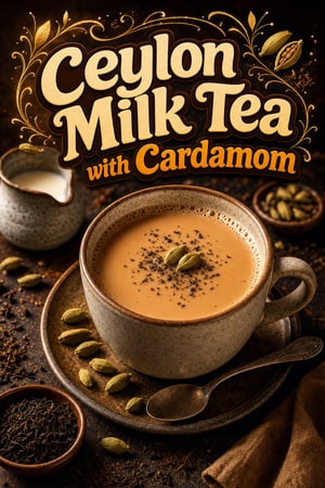 Classic Ceylon Milk Tea with Cardamom - Comforting Brew