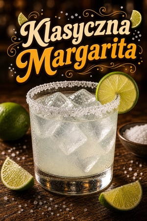 Klasyczna Margarita z świeżą limonką i solną obręczą