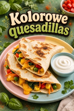 Kolorowe quesadillas z warzywami dla dzieci - szybkie