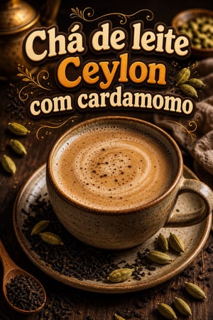 Chá de Leite Ceylon com Cardamomo — Conforto Diário