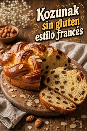 Kozunak estilo francés sin gluten: brioche rumano de Pascua