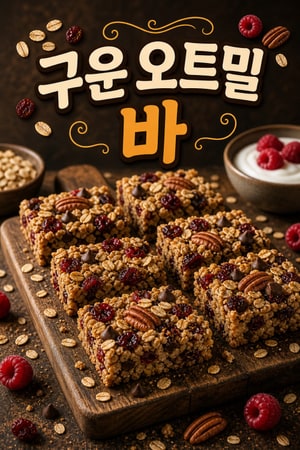 가족을 위한 고에너지 베이크드 오트밀 바, 과일·견과·단백질 가득