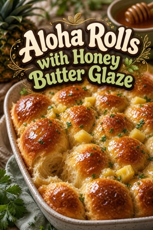 Sweet Pull Apart Aloha Rolls with Honey Butter Glaze