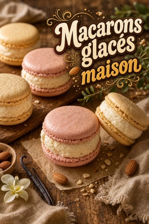 Sandwichs glacés aux macarons faits maison