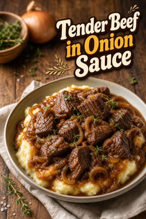 Tender Beef in Onion Sauce