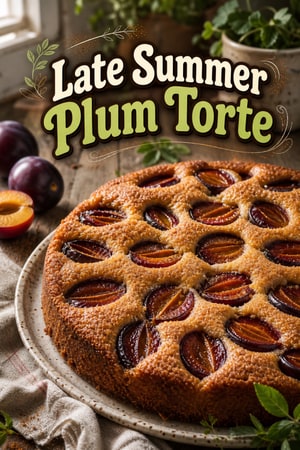 Classic Late Summer Plum Torte with Cinnamon Sugar