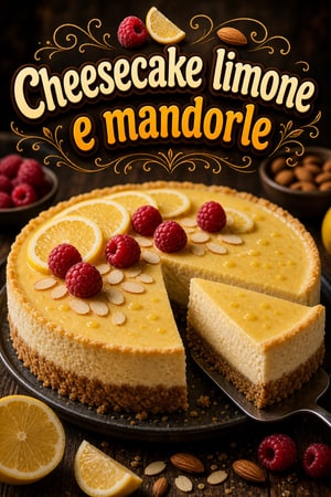 Cheesecake leggera al limone e mandorle — low-carb