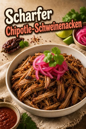 Scharfer Schweinenacken aus dem Schnellkochtopf mit Chipotle
