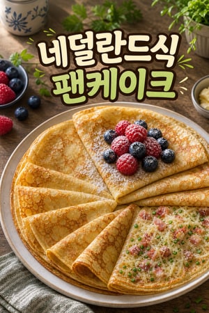 정통 네덜란드식 팬케이크 '파넨쿠크': 달콤하고 짭짤하게 즐기는 레시피