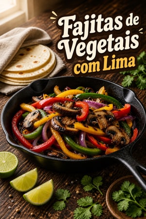 Fajitas de Vegetais Escaldantes com Lima e Pimentos Fumados