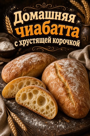 Домашняя чиабатта с хрустящей корочкой: аутентичный рецепт