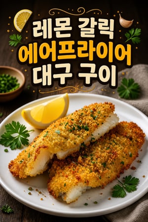 겉바속촉 레몬 갈릭 에어프라이어 대구 구이 레시피