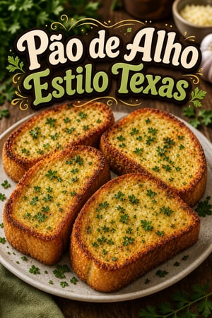 Pão de Alho Americano Caseiro Crocante com Salsa