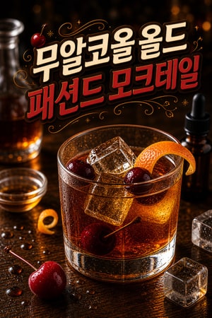 무알코올 올드 패션드 모크테일 — 스모키하고 달콤한 어른의 음료