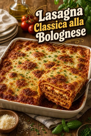 Lasagna Classica alla Bolognese Ricca ai Tre Formaggi