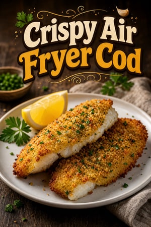 Crispy Air Fryer Cod with Lemon-Garlic Herb Crust