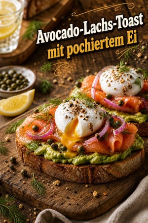 Avocado-Lachs-Toast mit pochiertem Ei | Gourmet-Brunch