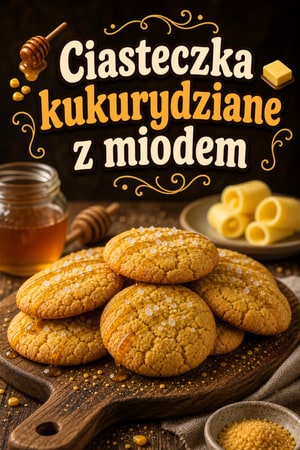 Ciasteczka kukurydziane z miodem i brązowym masłem