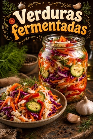 Verduras Fermentadas con Ajo y Eneldo: Probióticos Naturales
