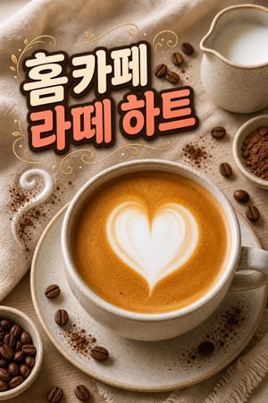 집에서 즐기는 30초 라떼 아트: 완벽한 하트 그리기 테크닉