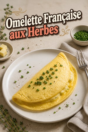 Omelette Française Classique aux Herbes et au Gruyère