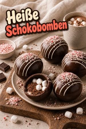 Dekadente Schokobomben mit Marshmallow-Überraschung