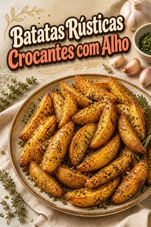 Batatas Rústicas Crocantes com Alho e Ervas