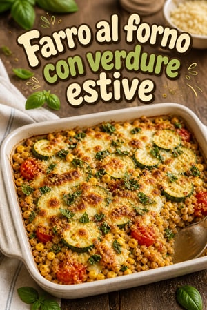 Farro al forno con verdure estive
