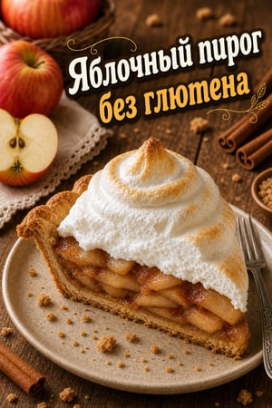 Безглютеновый яблочный пирог с суфле из сливок