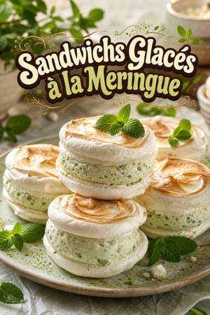 Sandwichs glacés façon nuages à la meringue fondante