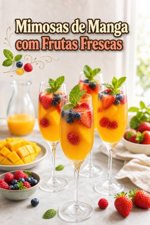 Mimosas de Manga com Frutas Frescas