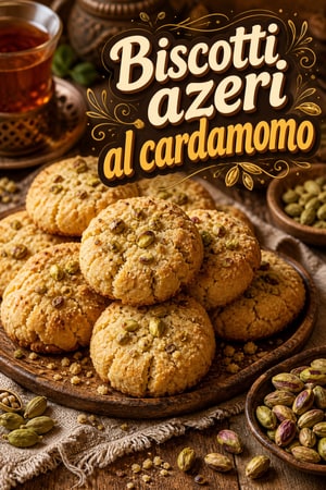 Biscotti sable azeri al cardamomo e burro, friabili
