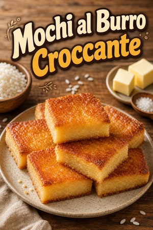 Mochi al Burro Croccante con Farina di Riso Dolce