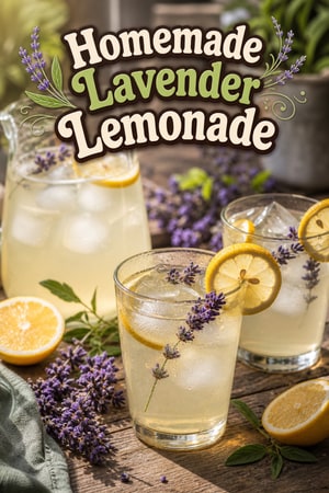 Homemade Lavender Lemonade with Fresh Lemons