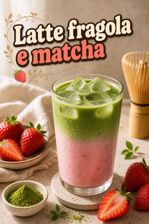 Latte Fragola e Matcha: cremoso, caldo o ghiacciato