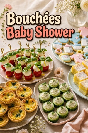 Gourmandises colorées pour baby shower : salées & sucrées