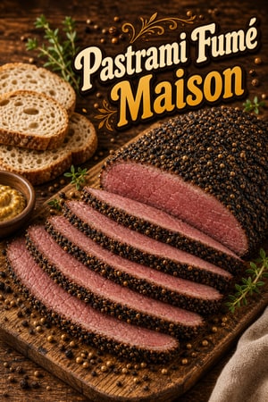 Pastrami de Bœuf Fumé Maison et sa Croûte Poivrée