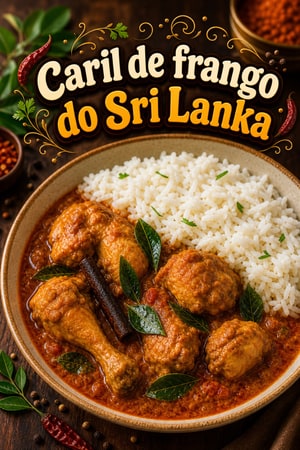 Caril de Frango do Sri Lanka Autêntico com Arroz Aromático