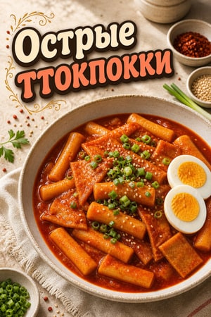 Настоящие ттокпокки — острые корейские рисовые клецки
