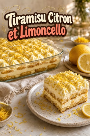 Tiramisu Citron et Limoncello au Mascarpone Onctueux