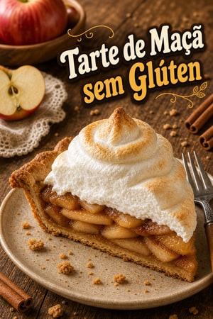 Tarte de Maçã sem Glúten com Creme Soufflé