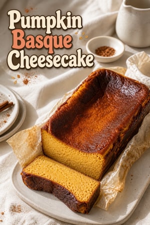 Pumpkin Basque Cheesecake
