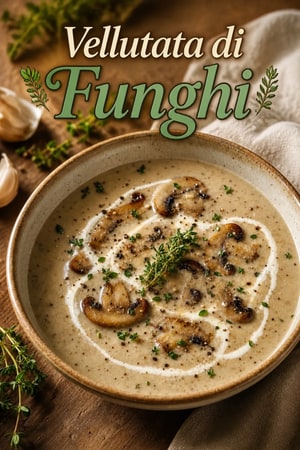 Zuppa di Funghi Cremosa con Timo e Aglio