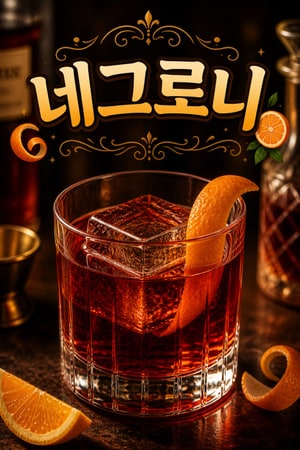 정통 이탈리안 네그로니 칵테일 레시피: 1:1:1 황금 비율의 미학